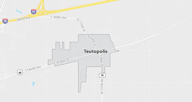 Map of Teutopolis, IL