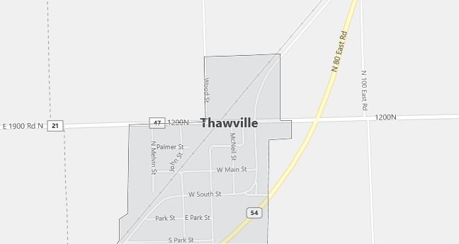 Map of Thawville, IL