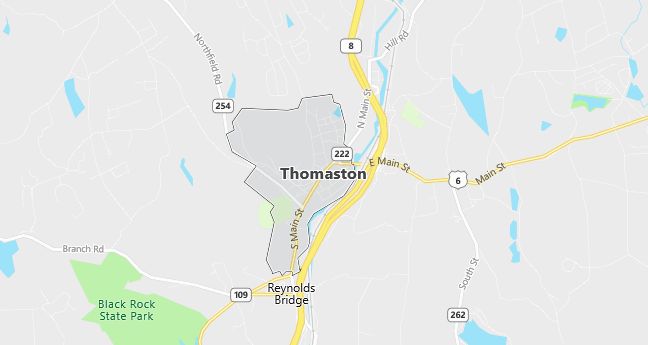 Map of Thomaston, CT