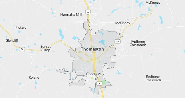 Map of Thomaston, GA