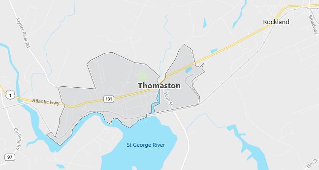 Map of Thomaston, ME