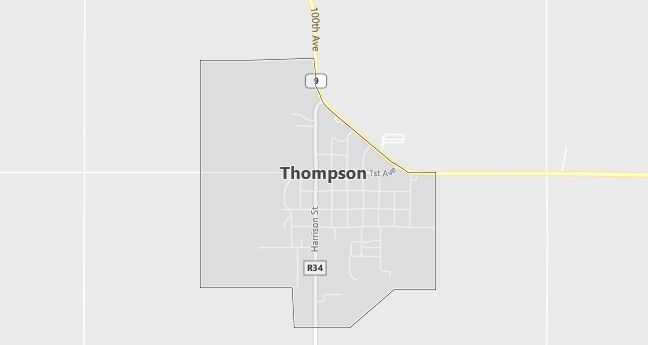 Map of Thompson, IA