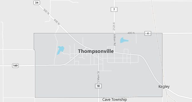 Map of Thompsonville, IL