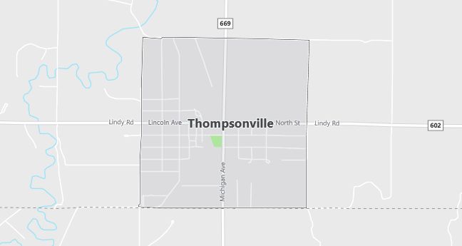 Map of Thompsonville, MI