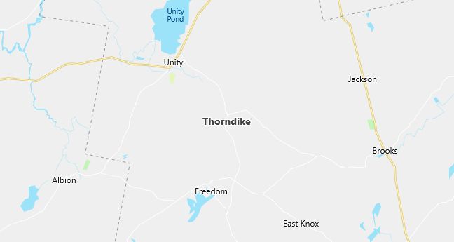 Map of Thorndike, ME