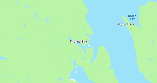 Map of Thorne Bay, AK