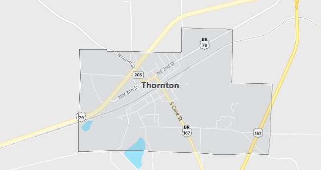 Map of Thornton, AR