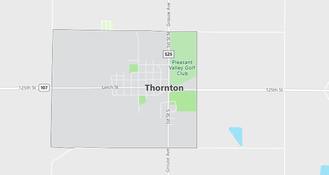 Map of Thornton, IA