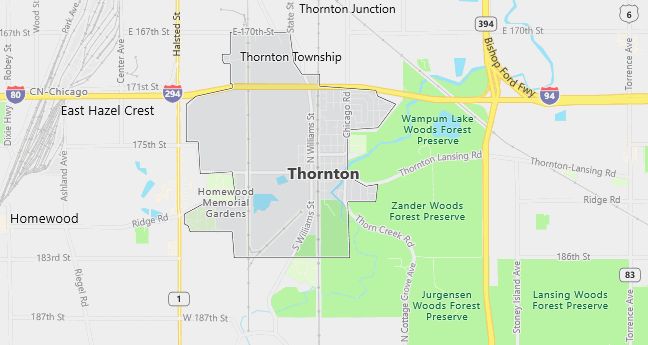 Map of Thornton, IL