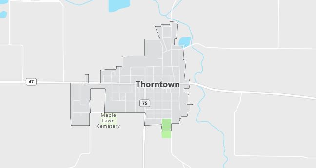 Map of Thorntown, IN