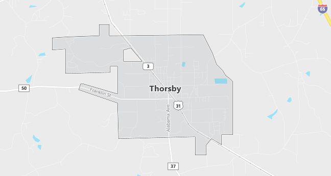 Map of Thorsby, AL