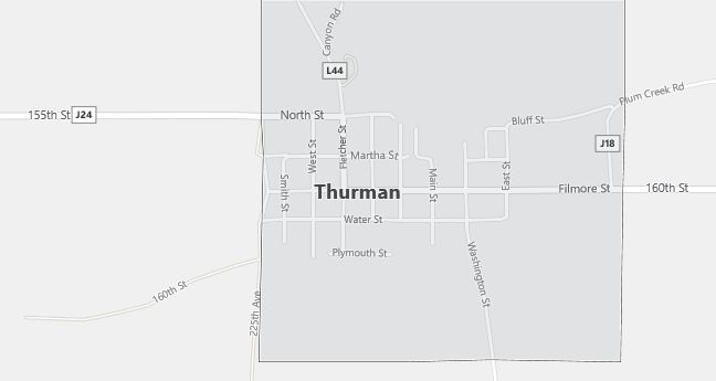 Map of Thurman, IA