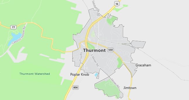 Map of Thurmont, MD