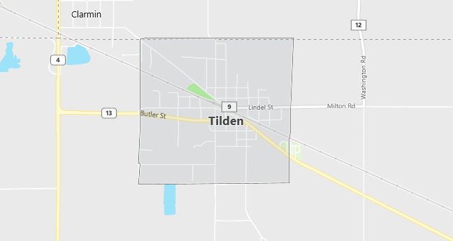 Map of Tilden, IL