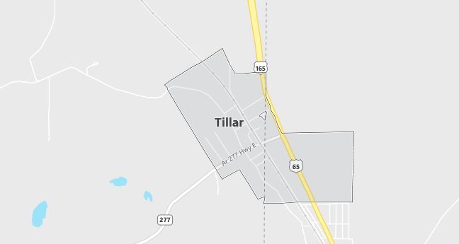 Map of Tillar, AR