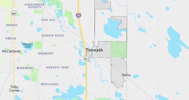 Map of Timnath, CO