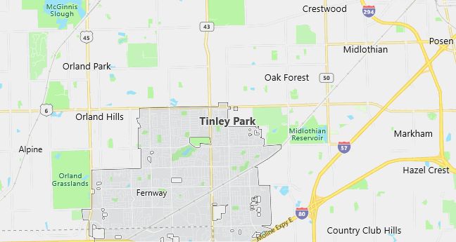 Map of Tinley Park, IL