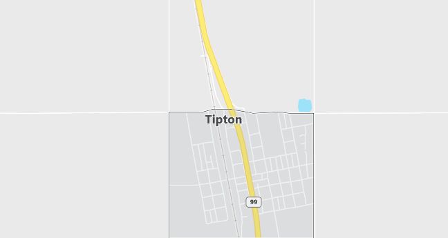 Map of Tipton, CA