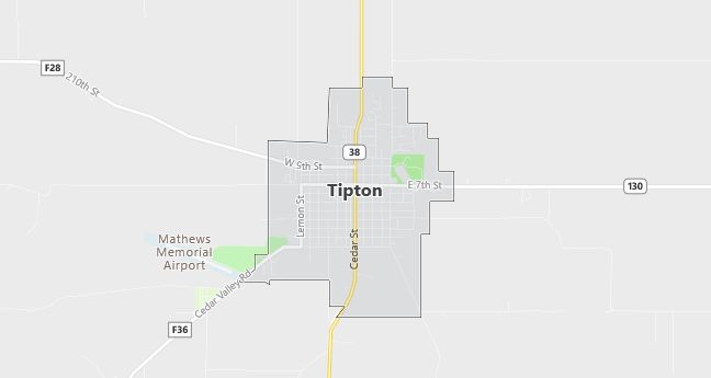 Map of Tipton, IA