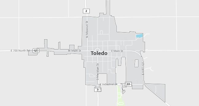 Map of Toledo, IL