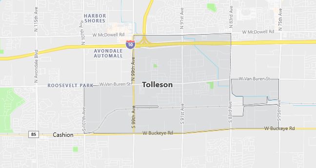 Map of Tolleson, AZ