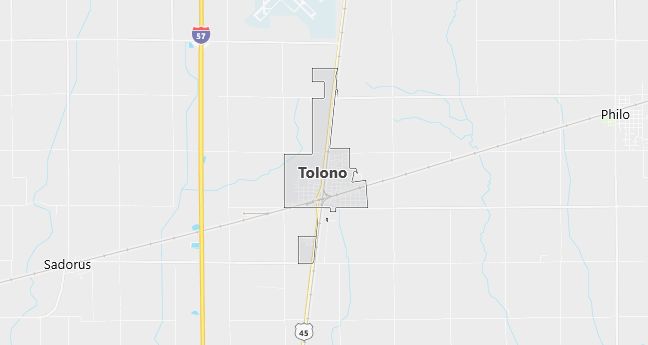 Map of Tolono, IL