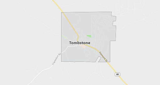 Map of Tombstone, AZ