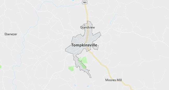 Map of Tompkinsville, KY