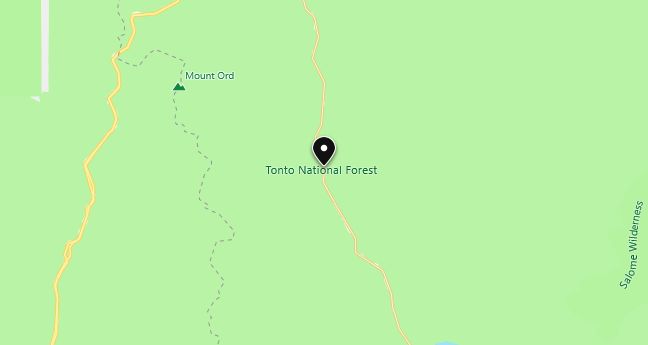 Map of Tonto Basin, AZ