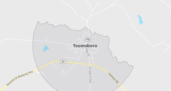 Map of Toomsboro, GA