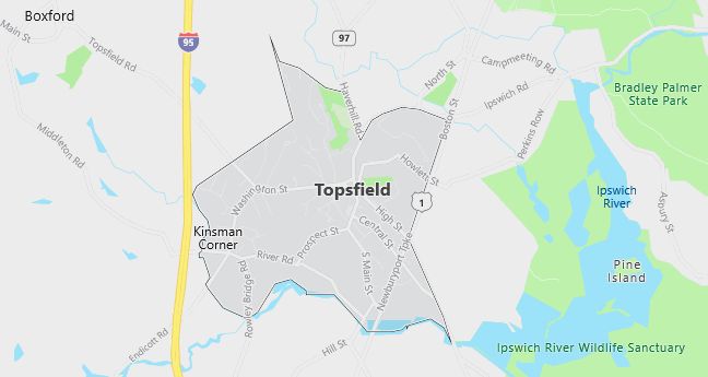 Map of Topsfield, MA