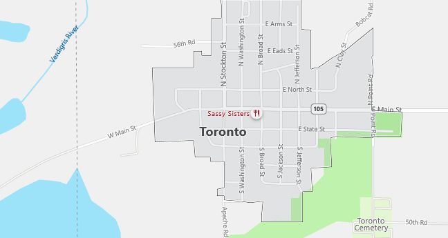 Map of Toronto, KS