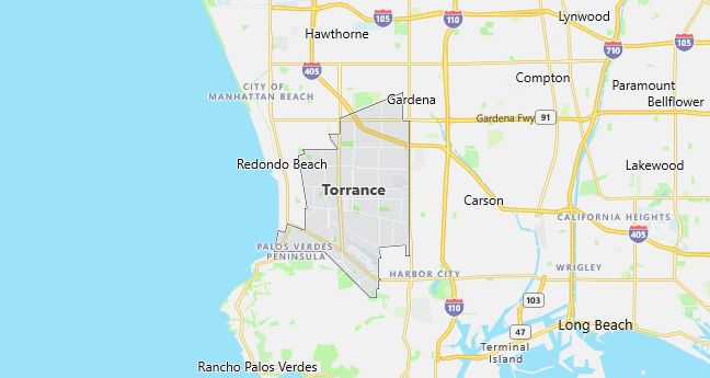 Map of Torrance, CA