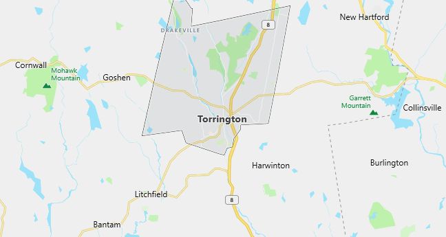 Map of Torrington, CT