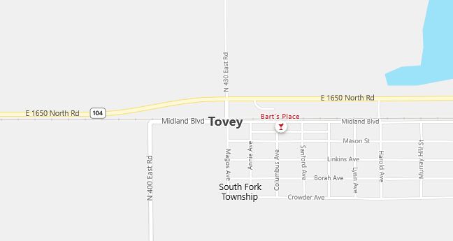 Map of Tovey, IL