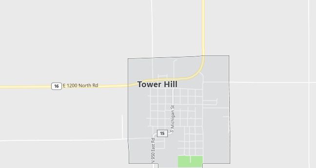 Map of Tower Hill, IL