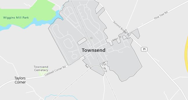 Map of Townsend, DE