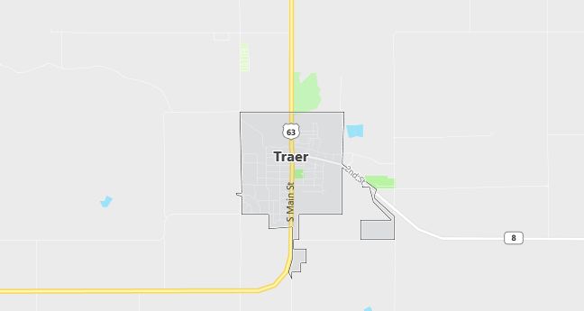 Map of Traer, IA