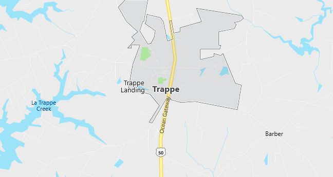 Map of Trappe, MD