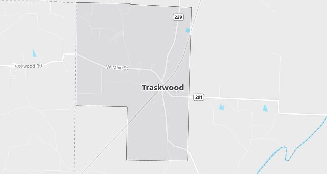 Map of Traskwood, AR