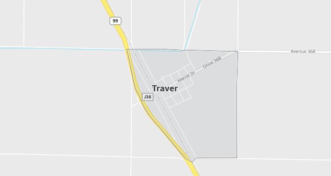 Map of Traver, CA