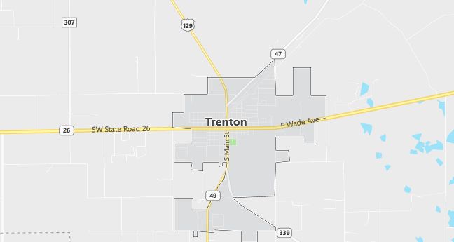 Map of Trenton, FL