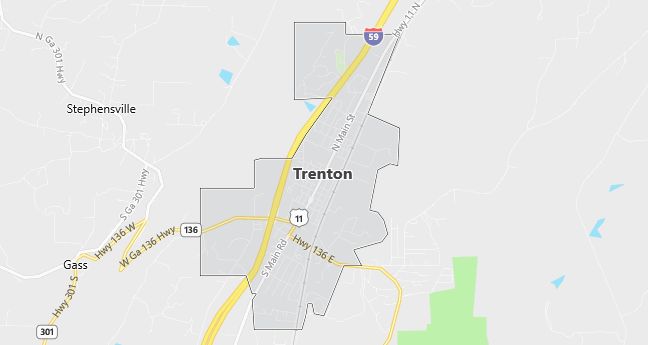 Map of Trenton, GA