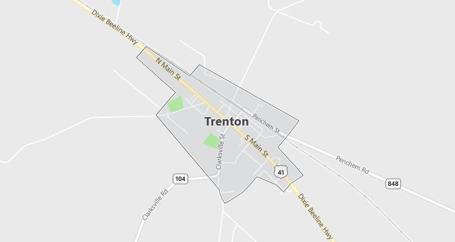 Map of Trenton, KY