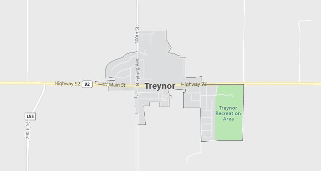 Map of Treynor, IA