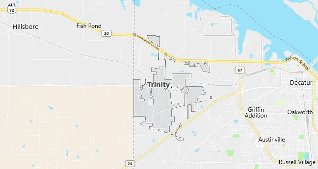 Map of Trinity, AL