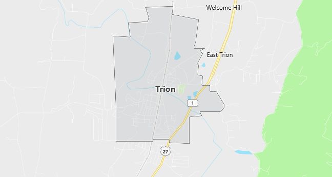 Map of Trion, GA