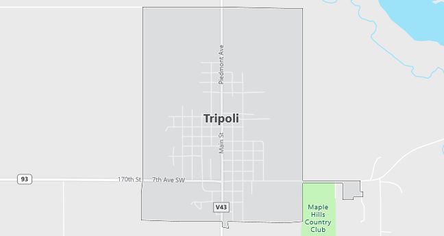 Map of Tripoli, IA