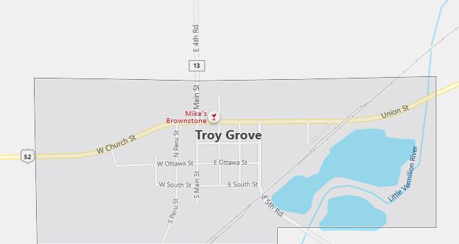 Map of Troy Grove, IL