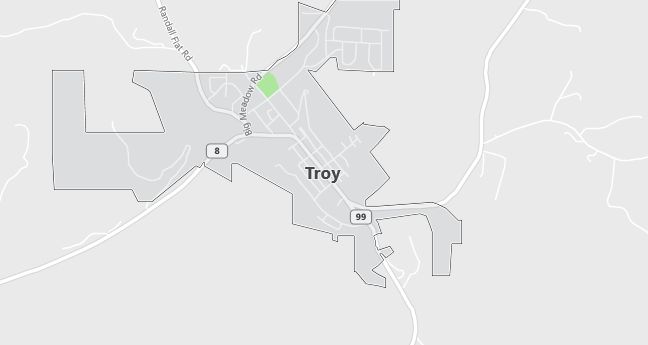 Map of Troy, ID